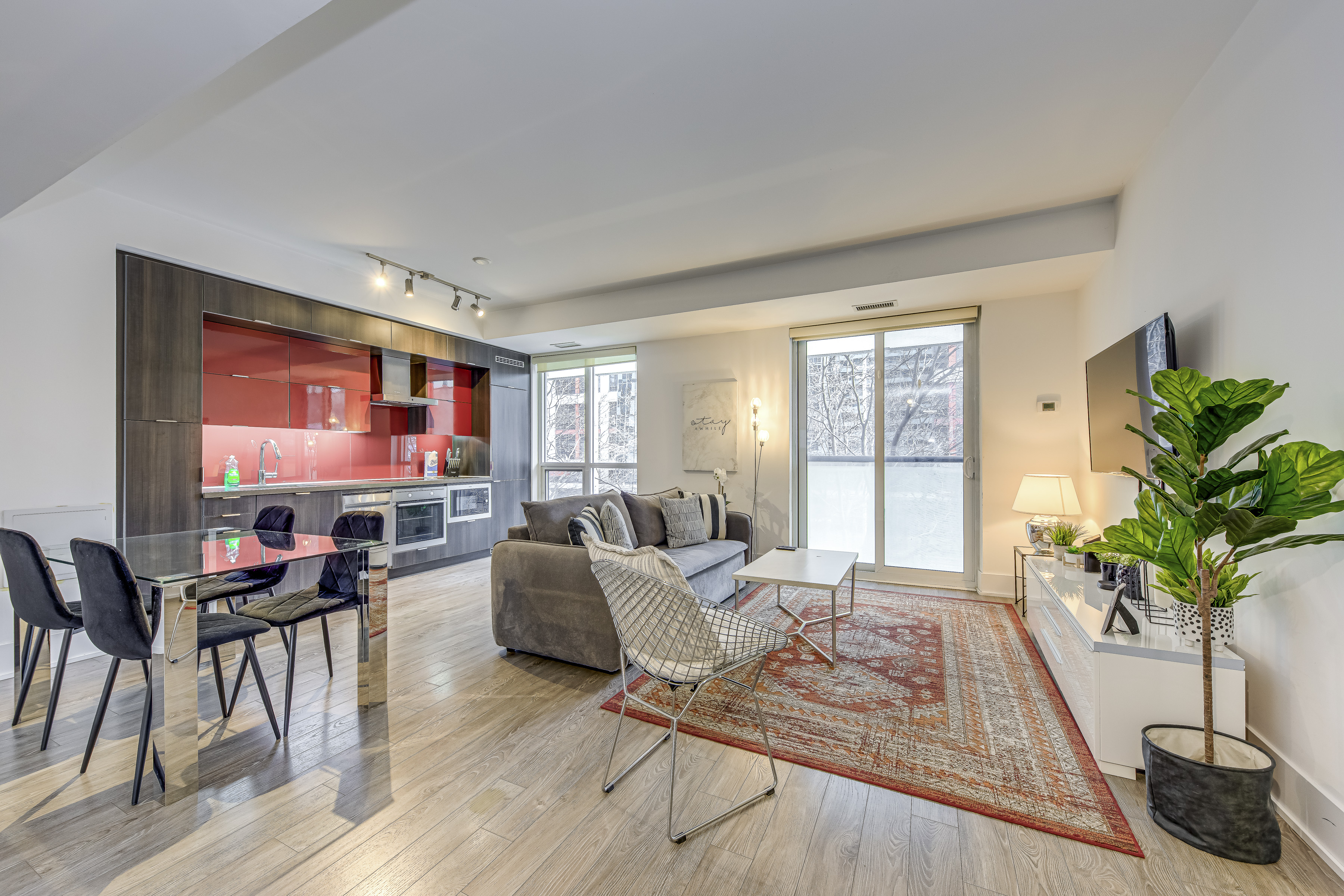 Furnished living room downtown