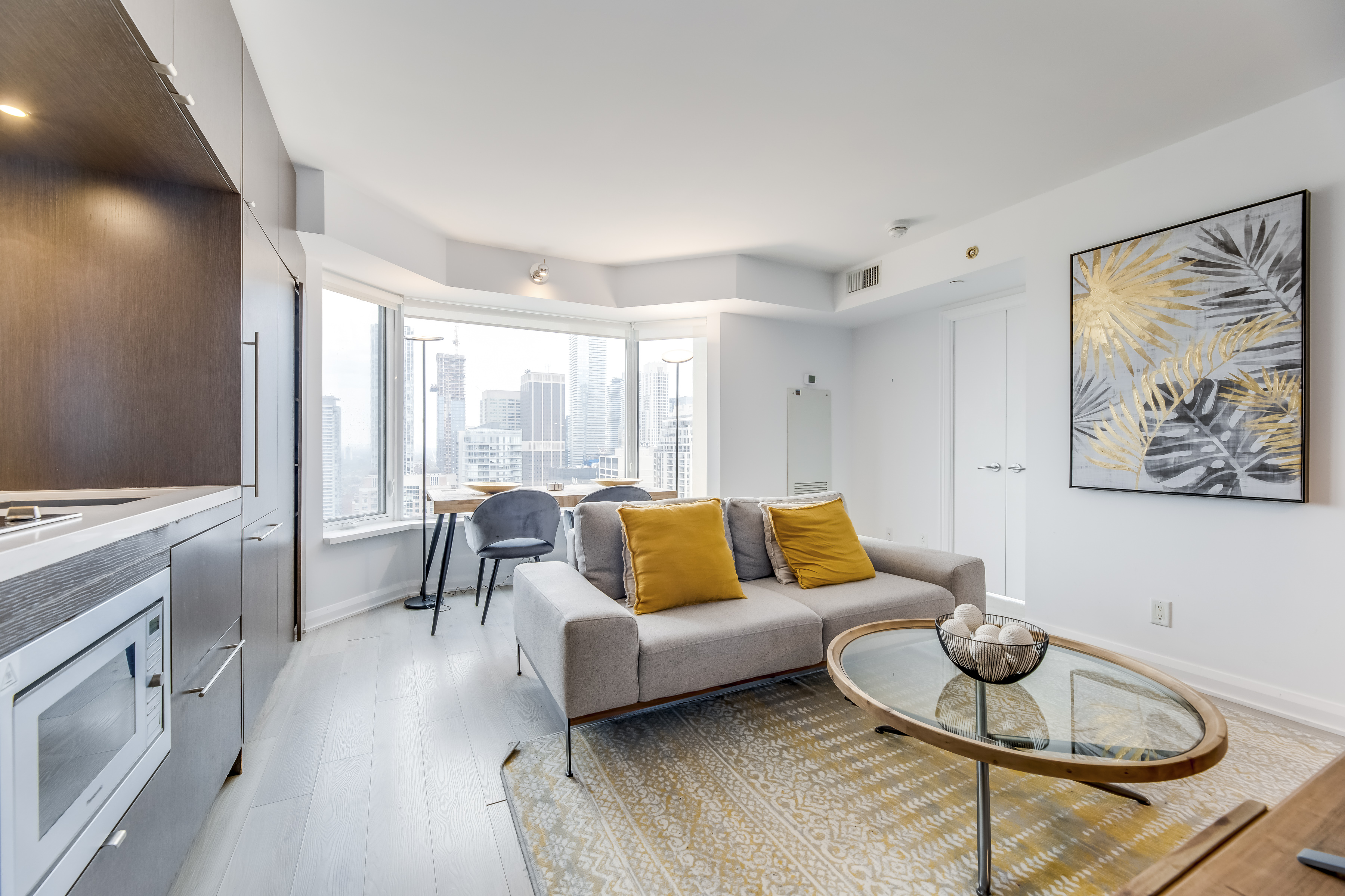 Yorkville living room with city view
